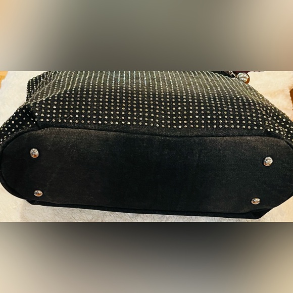 BLACK STUDDED BAG—LIKE NEW CONDITION—MADE NICE—GREAT HARDWARE—COOL—NOELLE - Picture 15 of 16